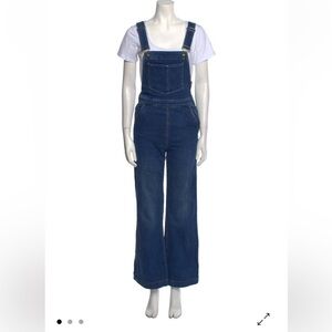 Frame Denim Wide Leg Blue Overalls Size XS